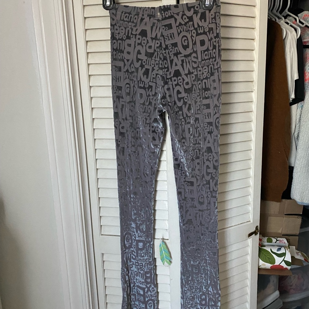 Fashion Brand Company Wordy Pants Sheer XS FBC Penelope Gazin Gray Long